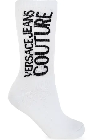 VERSACE Undertøj, Dame, Hvid, S, Bomuld, Bomuldssokker med logo