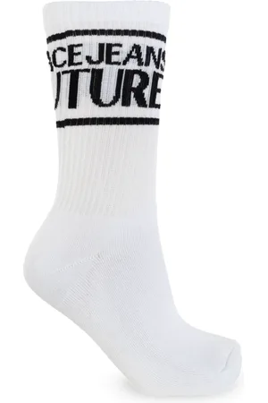 VERSACE Undertøj, Dame, Hvid, S, Bomuld, Bomuldssokker med logo