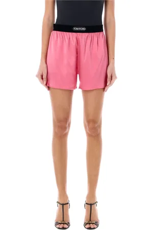 Tom Ford Shorts, Dame, Lyserød, S, Satin, Luksuriøse Silke Boxershorts