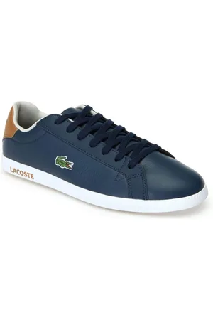 Lacoste Sko, Herre, Blå, 40 1/2 EU, Læder, Læder Sneakers Graduate Lcr3