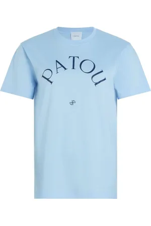 Patou Top, Dame, Blå, M, Blå Crew Neck Kortærmet Top