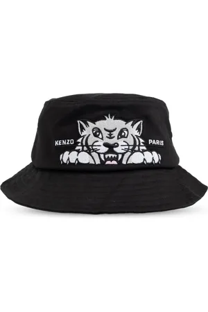 Kenzo Tilbehør, unisex, Sort, S, Polyester, Hat med Tiger Motiv