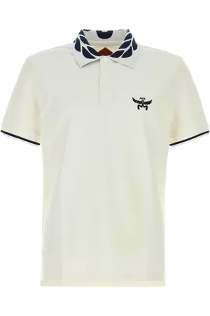 MCM Top, Herre, Hvid, M, Hvid Stretch Piquet Polo Shirt