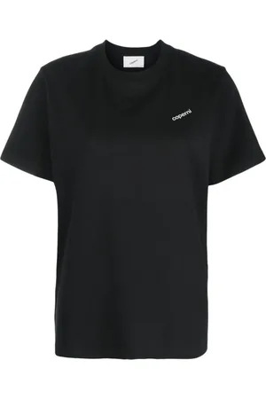 COPERNI Top, Dame, Sort, S, Bomuld, Logo Boxy Strik Top