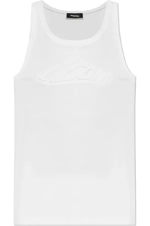 Dsquared2 Top, Herre, Hvid, XL, Bomuld, Ærmeløs T-shirt