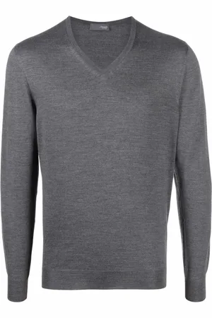 DRUMOHR Strik, Herre, Grå, XL, Grå Sweaters til Mænd
