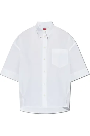 Kenzo Bluser & Skjorter, Dame, Hvid, L, Bomuld, Skjorte med lomme