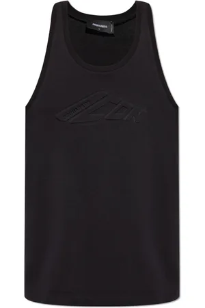 Dsquared2 Top, Herre, Sort, XL, Bomuld, Ærmeløs T-shirt