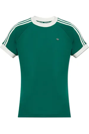 adidas Top, Herre, Grøn, M, Bomuld, T-shirt med logoformet applikation