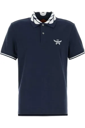 MCM Top, Herre, Blå, L, Stretch Piquet Polo Shirt i Navy