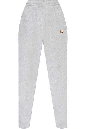 Maison Kitsuné Bukser, Dame, Grå, XS, Bomuld, Sweatpants med logo