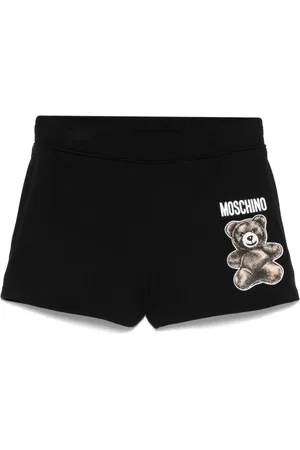 Moschino Shorts, Dame, Sort, XS, Bomuld, Sorte Shorts med Snørelinning og Logo