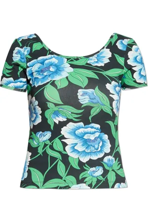 Kenzo Top, Dame, Flerfarvet, XS, Bomuld, Top med blomstermotiv