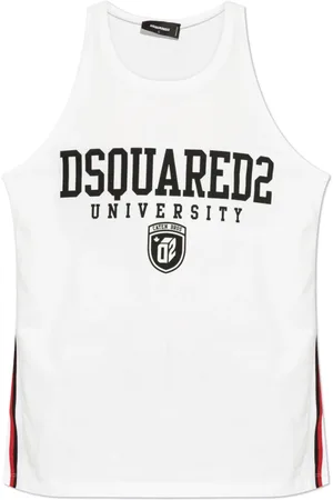Dsquared2 Top, Herre, Hvid, XL, Bomuld, Ærmeløs T-shirt