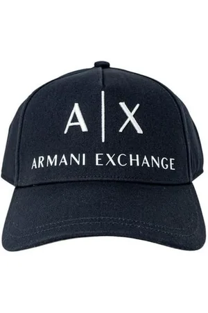 Armani Exchange Tilbehør, Herre, Blå, ONE SIZE, Bomuld, Blå Bomuldsskyggehat til Mænd