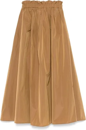HERNO Nederdel, Dame, Brun, XS, Polyester, Kamel Nederdel til Kvinder