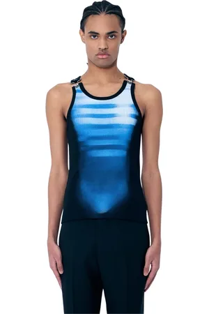 Jean Paul Gaultier Top, Herre, Blå, S, Bomuld, Le Male Tank Top Overall Fastening