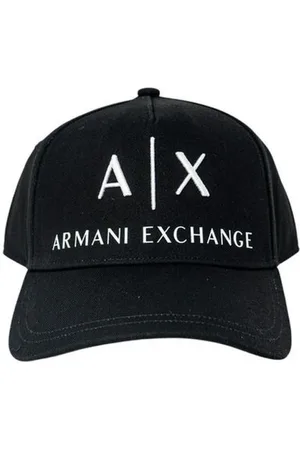 Armani Exchange Tilbehør, Herre, Sort, ONE SIZE, Bomuld, Bomuldsskærmhue til mænd