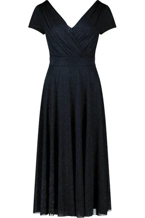 Vera Mont Kjole, Dame, Blå, M, Polyester, Glitrende Cocktailkjole