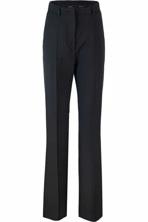 Sportmax Bukser, Dame, Sort, XS, Uld, Sort Uld Lavtaljede Bukser