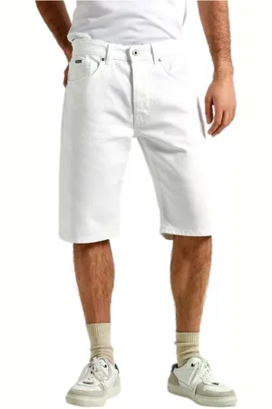 Pepe Jeans Shorts, Herre, Hvid, W33, Denim, Slim Bermuda Denim Shorts Rigid