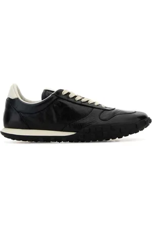 Jil Sander Sko, Herre, Sort, 44 EU, Uld, Stilfulde sorte lædersneakers
