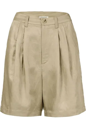 ANINE BING Shorts, Dame, , L, Linned, Afslappede Linnedshorts med Forlommer