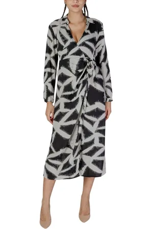 JACQUELINE DE YONG Kjole, Dame, Sort, XS, Polyester, Lang Kjole Efterår/Vinter Kollektion