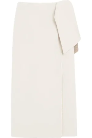 Max Mara Nederdel, Dame, , S, Uld, Vinter Uldblanding Asymmetrisk Nederdel