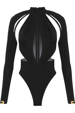 Elisabetta Franchi Top, Dame, Sort, L, Sort top med elegant design