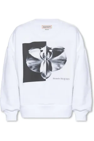 Alexander McQueen Sweathshirts & Hoodies, Dame, Hvid, 3XS, Uld, Stilfulde Sweatshirts til et Trendy Look