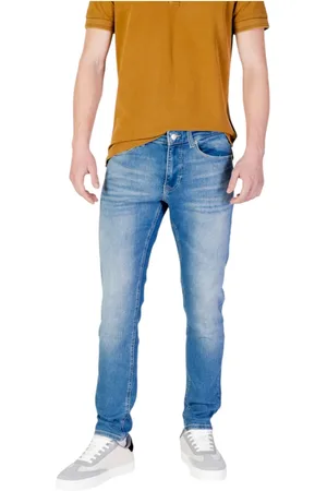 Tommy Hilfiger Jeans, Herre, Blå, W33 L32, Bomuld, Slim Jeans Forår/Sommer Kollektion