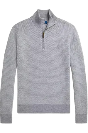 Ralph Lauren Strik, Herre, Grå, 2XL, Uld, Grå uldtrøje