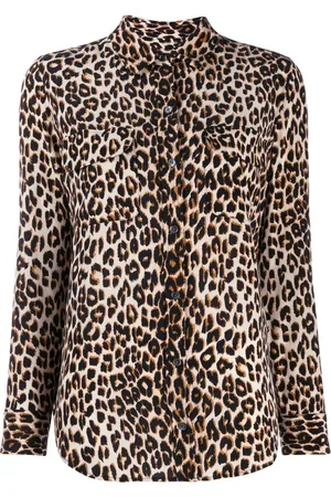 Equipment Bluser & Skjorter, Dame, Brun, XS, Uld, Silk Signature Skjorte
