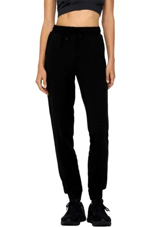 ONLY Bukser, Dame, Sort, XL, Uld, Slim Sportsbukser med Funktionelle Egenskaber
