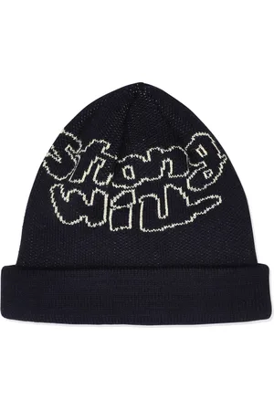 Comme des Garçons Tilbehør, Herre, Blå, ONE SIZE, Navy Strik Hue til Mænd