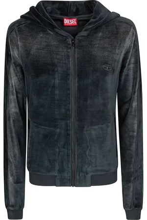 Diesel Sweathshirts & Hoodies, Dame, Sort, M, Bomuld, Elegant Quarter Zip Sweater