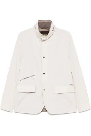 MOORER Jakke, Herre, Hvid, 2XL, Lys Beige Jakke med Skjult Hætte