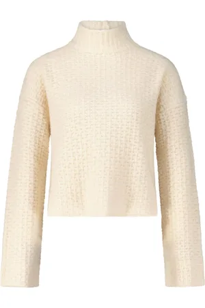 Loulou Studio Strik, Dame, Hvid, M, Uld, Chunky Strik Turtleneck Sweater