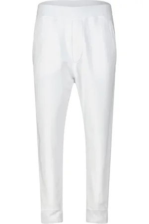 Dsquared2 Bukser, Herre, Hvid, M, Bomuld, Moderne Slim Fit Sweatpants