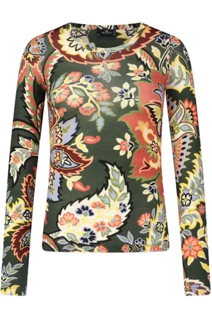 Etro Top, Dame, Flerfarvet, S, Blomstret Langærmet Skjorte