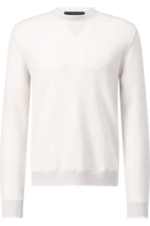 Iris von Arnim Strik, Herre, Hvid, 2XL, Uld, Klassisk Uld Crewneck Sweater