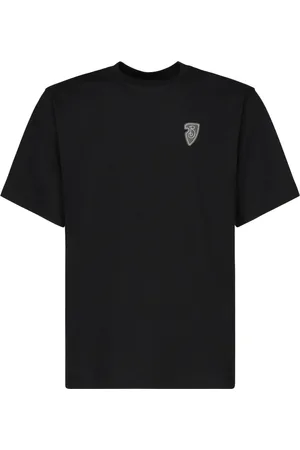 Burberry Top, Herre, Sort, 2XL, Bomuld, Sort T-shirt med Equestrian Knight Design