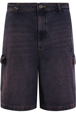 FLÂNEUR Shorts, Herre, Lilla, M, Denim, Denim Cargo Shorts til mænd