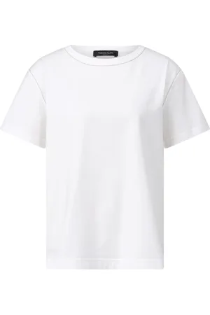 Fabiana Filippi Top, Dame, Hvid, 2XS, Tyl, Klassisk T-shirt med detaljer