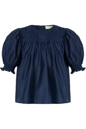 ULLA JOHNSON Bluser & Skjorter, Dame, Blå, 2XS, Bomuld, Top Alita