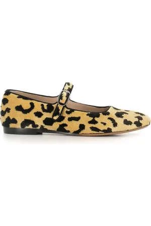Le Monde Beryl Sko, Dame, Brun, 38 1/2 EU, Brun Leopard Print Flade Ballerina Sko