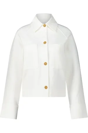 Vince Jakke, Dame, Hvid, S, Uld, Klassisk Overshirt til enhver lejlighed