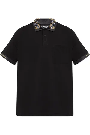 VERSACE Top, Herre, Sort, XL, Bomuld, Polo med logo