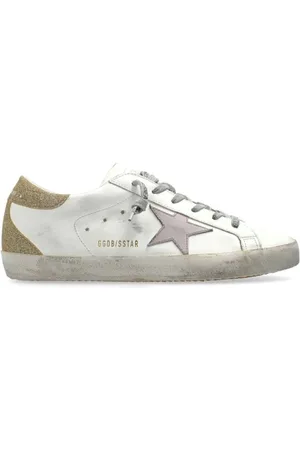 Golden Goose Sko, Herre, Hvid, 41 EU, Uld, Hvide Sneakers med Pink Stjerne